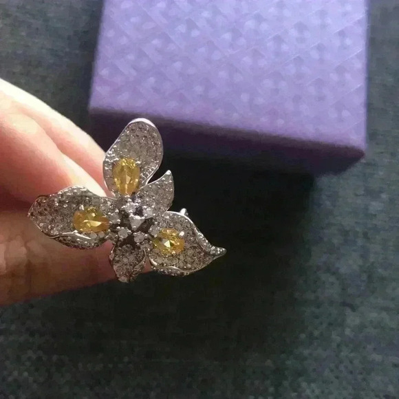 Custom Made Unique Luxury Prom Ring - Picture 1 of 8